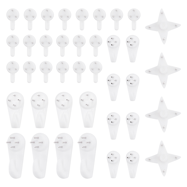 40Pcs Invisible Nail Screws Wall Hooks Picture Hangers