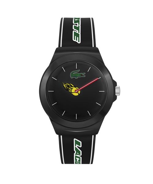 38mm, Black Tr90 Case, Black Dial, Black Silicone Strap