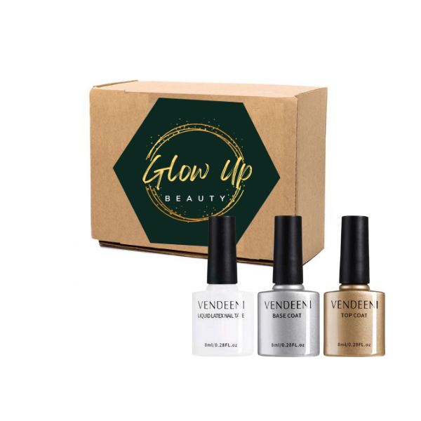 Glow Up UV Gel Base Coat, Top Coat and Liquid Latex Combo Set Shop