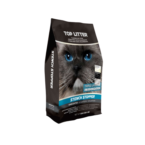 Top Litter - Stench Stopper Clumping Cat Litter - Unscented - 12kg