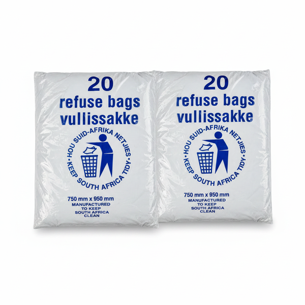Durable Black Refuse Bags 80l, 28 Micron - 20 Piece Pack - 2 Pack