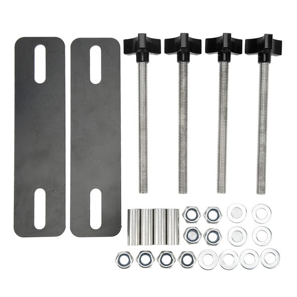 Black Off-Road Recovery Track Mounting Bracket Set