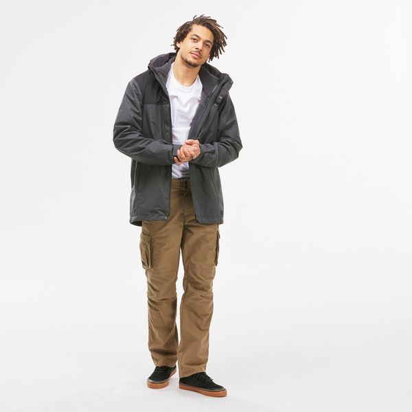 Forclaz Men's 3in1 Waterproof Hiking Jacket 0 C Nh100 - Grey