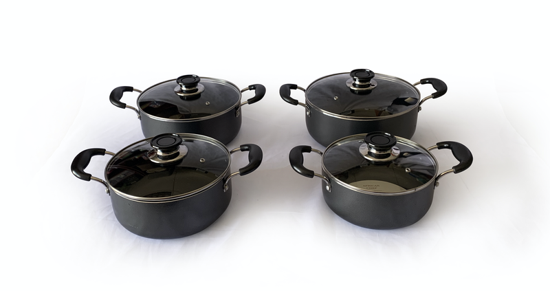Le Chef Non-Stick Casserole Pots 8 Piece Set