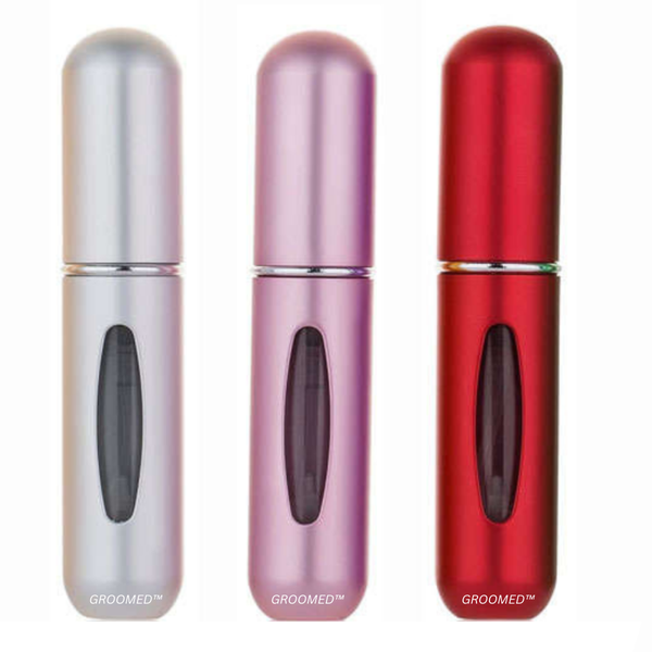 Groomed Refillable Mini Perfume Bottles - Perfume Diffuser - 5ml - Set of 3