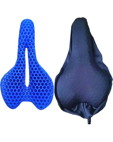 Olive Tree-Gel Orthopedic Honeycomb Cushion Bicycle Seat Saddle Cover Black