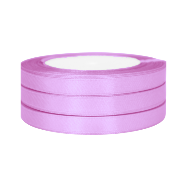 Satin Ribbon - 15mm width - Light Plum - 23m - Pack of 3