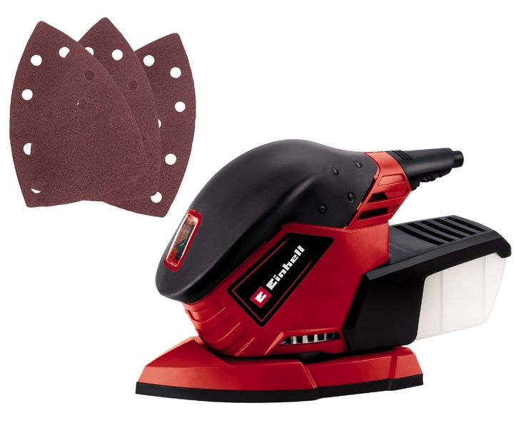 EINHELL - Multi Mouse Sander TE-OS 1320 130W Incl. 3 x Abrasive Paper (P120)