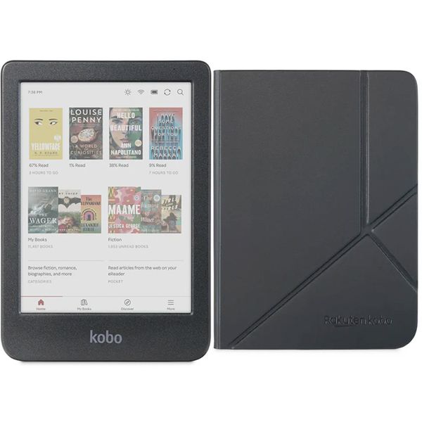 Kobo Clara Colour 6" eReader With Original Kobo SleepCover - Black
