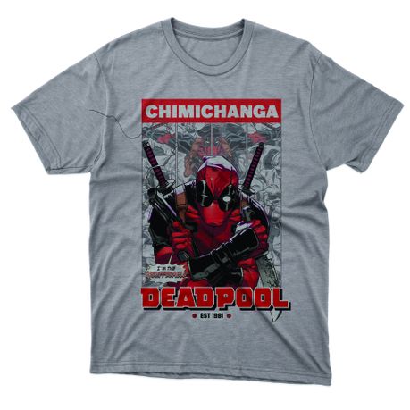 Deadpool - chimichanga - MENS grey melange T-shirt Image