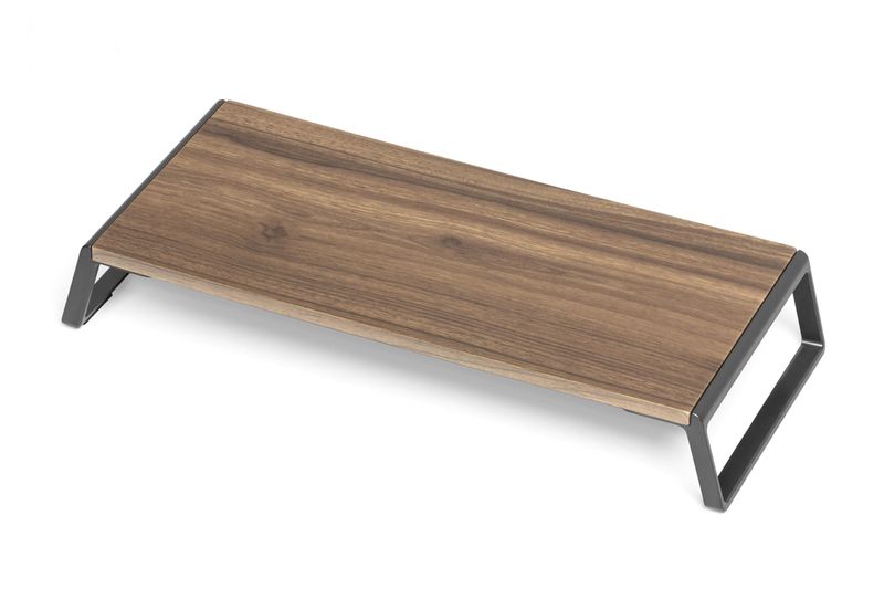 Monitor Stand Riser with Metal Feet for Laptop iMac LED Silver