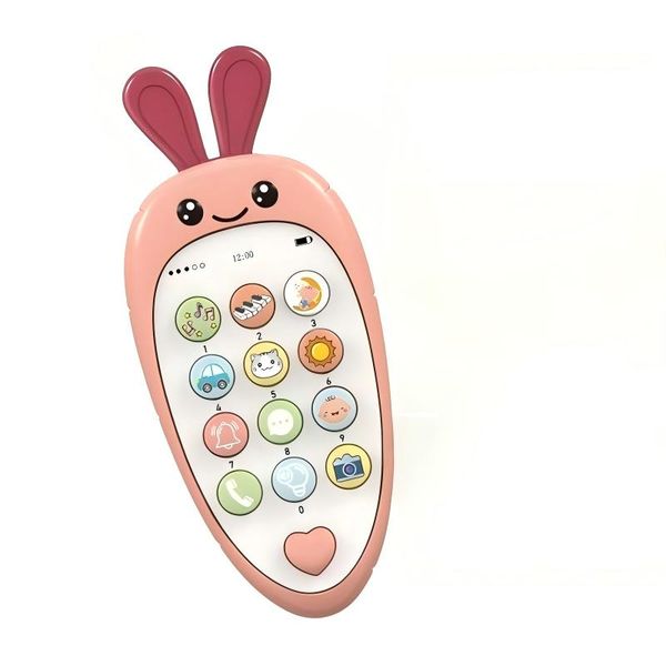 Cartoon Radish Musical Phone Learning Toy for Babies