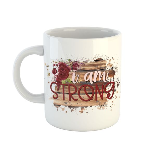 Mug Floral - I Am Strong