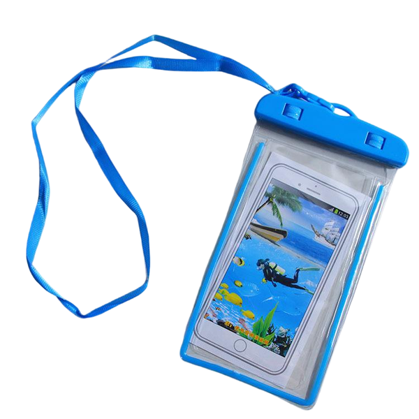 Waterproof Phone Pouch (White/Blue/Pink) - Beach/Rain Use