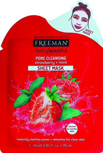 Freeman Facial Sheet Mask Pore Cleansing Strawberry and Mint 25ml