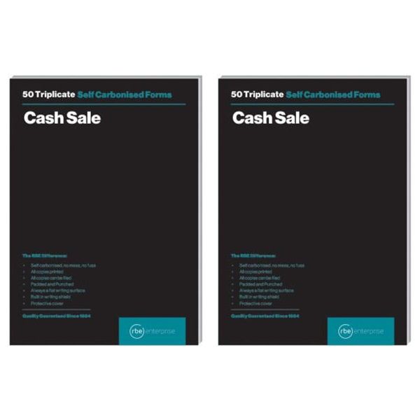 RBE Cash Sale Triplicate Pads A5 2's