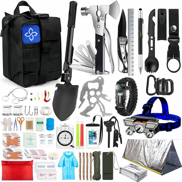 40 in 1 Tactical Survival Multi-Function Kit With Molle System For Outdoor