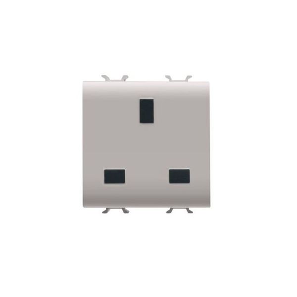 Gewiss - Chorus 2M 2P+E British 13A 250V Socket Satin Beige