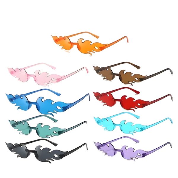 9 Piece Flame-Shaped Bachelorette Party Glasses - 9 Colour Set