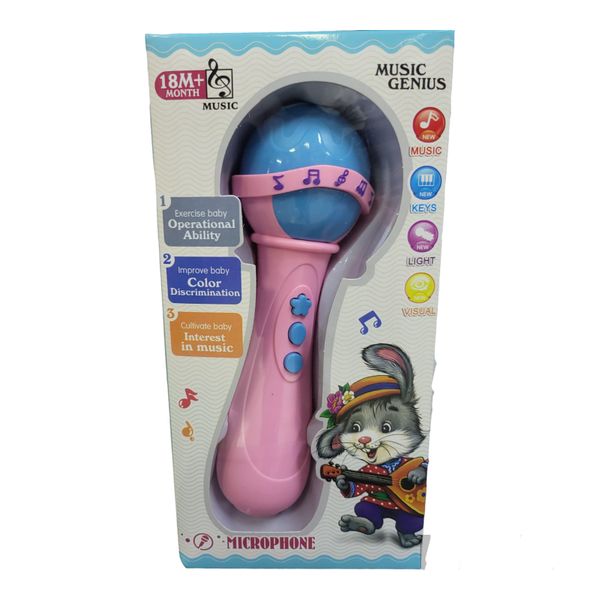 Musical Microphone 3D Flashing Light and Sound Mic Microphone for kids