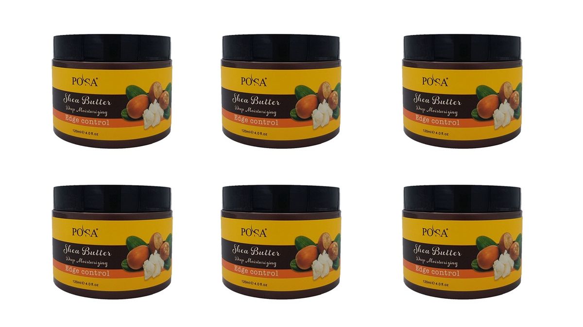Posa Shea Butter Moisturising Sulfate Free Edge Control 120ml 6 Pack