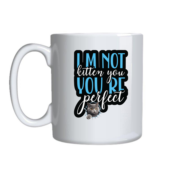 You're Perfect Mugs for Cat Lovers Funny Graphic Design Birthday Present