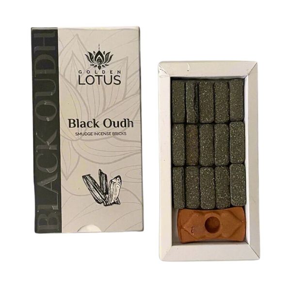 Golden Lotus Incense Bricks Black Oudh