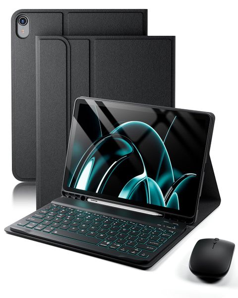 Compatibility With iPad A16 11th/10th Case with Wireless Bluetooth Keyboard