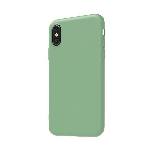 Liquid Silicone Back Case For Apple Iphone X &amp; XS -Matcha Green