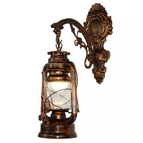 Vintage Led Wall Lamp Barn Lantern Retro Coal Oil Wall Light