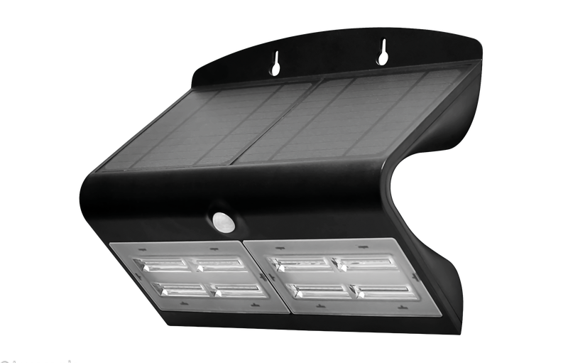 Luceco - Solar Guardian PIR Wall Floodlight Black IP44