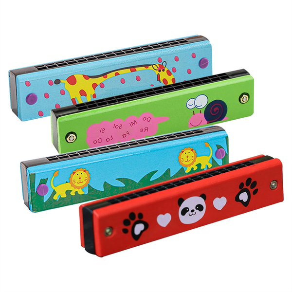 Children's Harmonica, Diatonic Harmonica, Wooden Musical Instrument