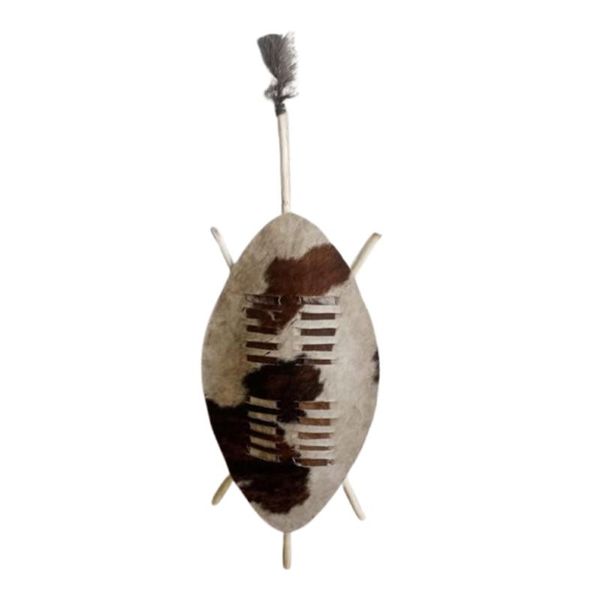 Zulu Shield 70cm Tall Authentic African Warrior Shield Real Cowskin-Ihawu