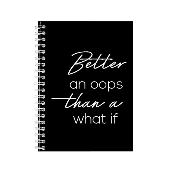 Oops A5 Notebook Spiral Lined Motivational Sayings Graphic Notepad Gift 153