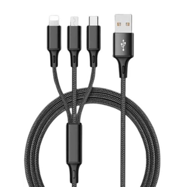 66 Watt 3-in-1 USB Fast Charging Cable MX-CB121