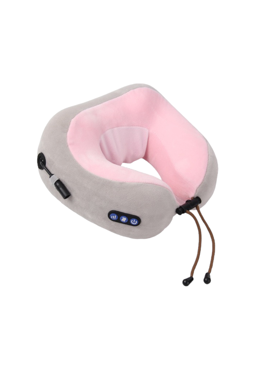 Rechargeable Travel U-Shaped Neck Massage Pillow Muscle Pain Relief ...