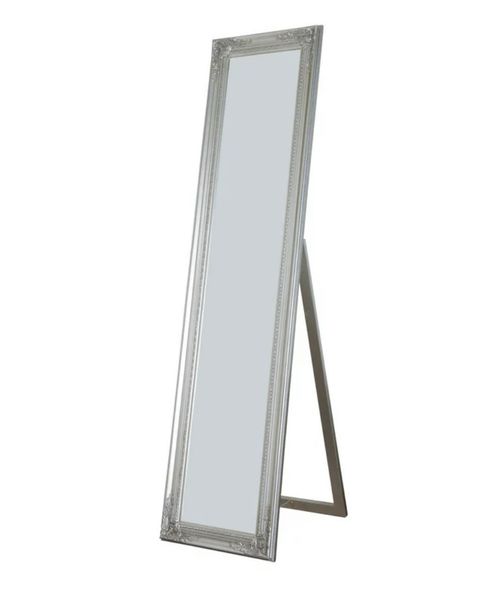 Cheval Inspired Tall Silver Mirror 160cm X 40cm