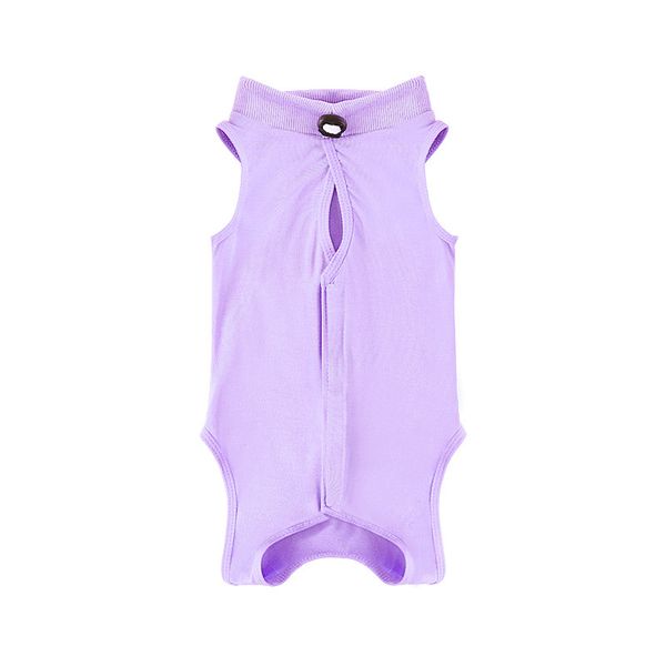 Breathable Cat Surgery Recovery Suit Female Size:M Purple
