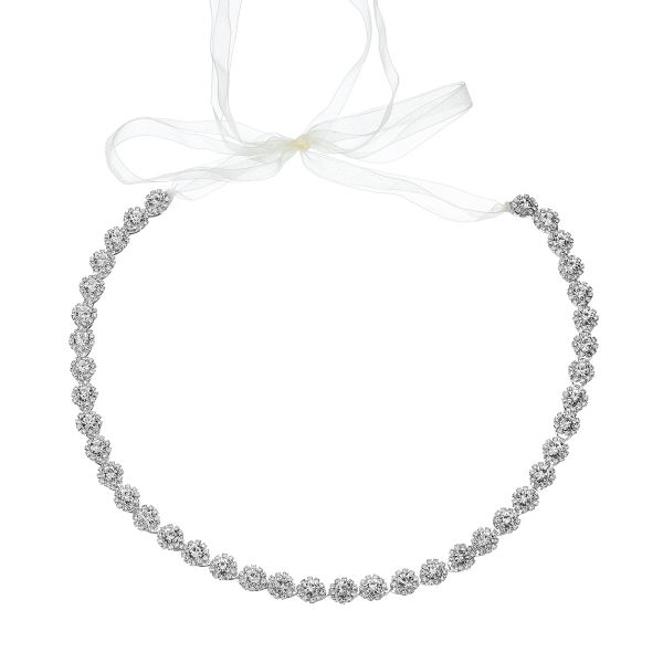 Olive Tree - Rhinestone Crystal Chain Belt 01 - Bridal/Formal - Silver