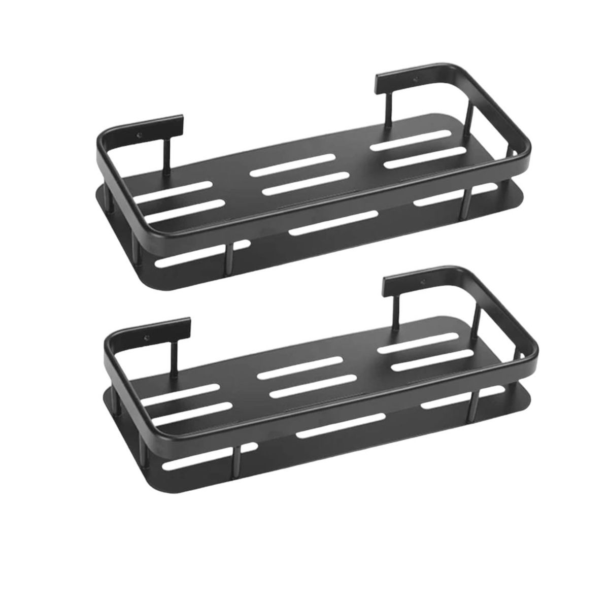 2PCS Punch-free Black Steel Bathroom Kitchen Heavy-Duty Storage Rack | Shop Today. Get it ...