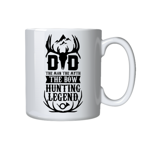 Hunting Coffee Mug - Dad The Man The Myth The Bow Hunting Legend