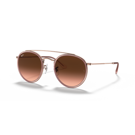 Rayban Round Double Bridge store Unisex Brown Sunglasses