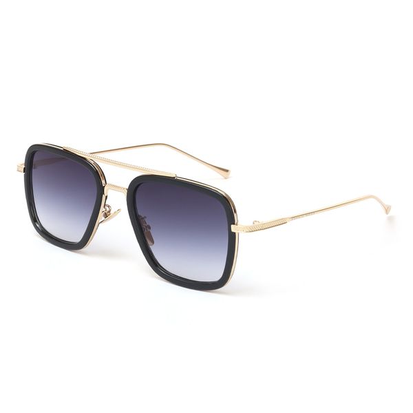Sophie Moda - Retro Square Aviator Classic Sunglasses V2