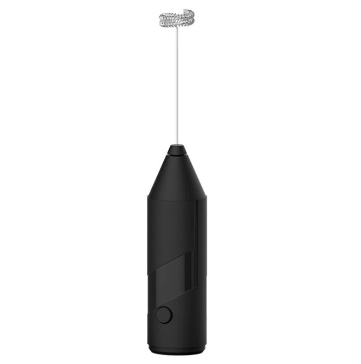 Black Portable Stainless Steel Electric Milk Frother
