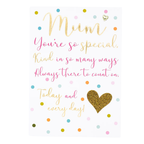 Birthday Card - "Mum, You're so special" - Dots