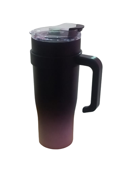 Pink Insulated Vacuum Flask With A Straw