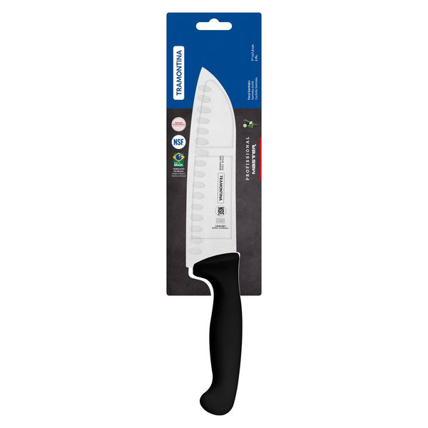 Tramontina 7" (18cm) Professional Santoku/Cooks Knife with Black Handle
