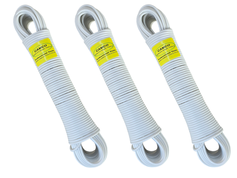Camco PVC Coated Steel Clothes Line - 30 Meter - Pack of 3