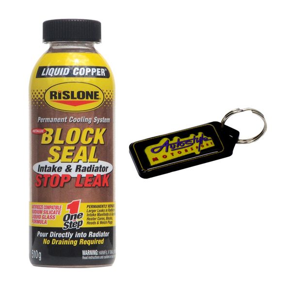 Rislone Liquid Copper Block Seal Intake &amp; Radiator Stop Leak &amp; Key Holder