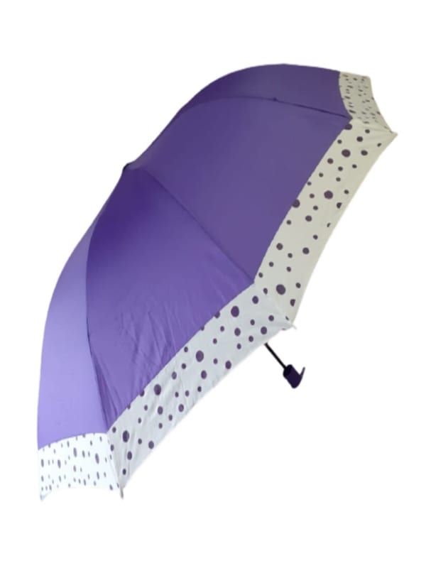 Travel Umbrella Windproof UV Compact Folding Umbrellas - Purple